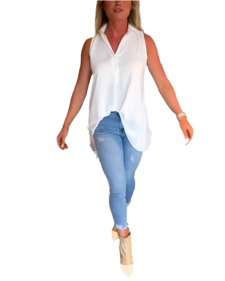 Ava | Sleeveless Ruffle Top