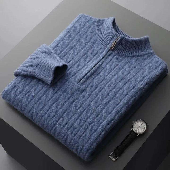Deneb | Cashmere Woven Half Zip