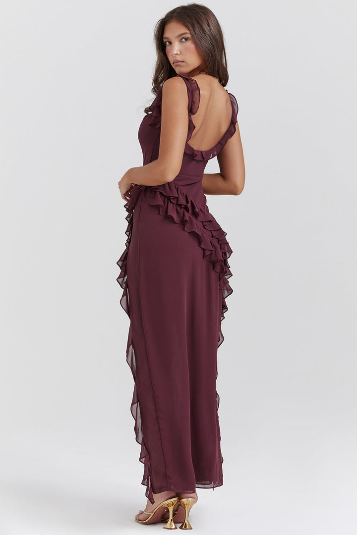 Rhea | Ruffled Maxi Dress