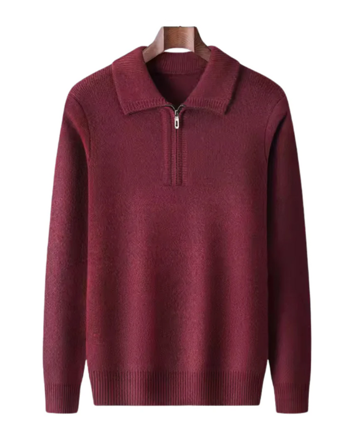 Gstaad | Cashmere Quarter Zip Sweater