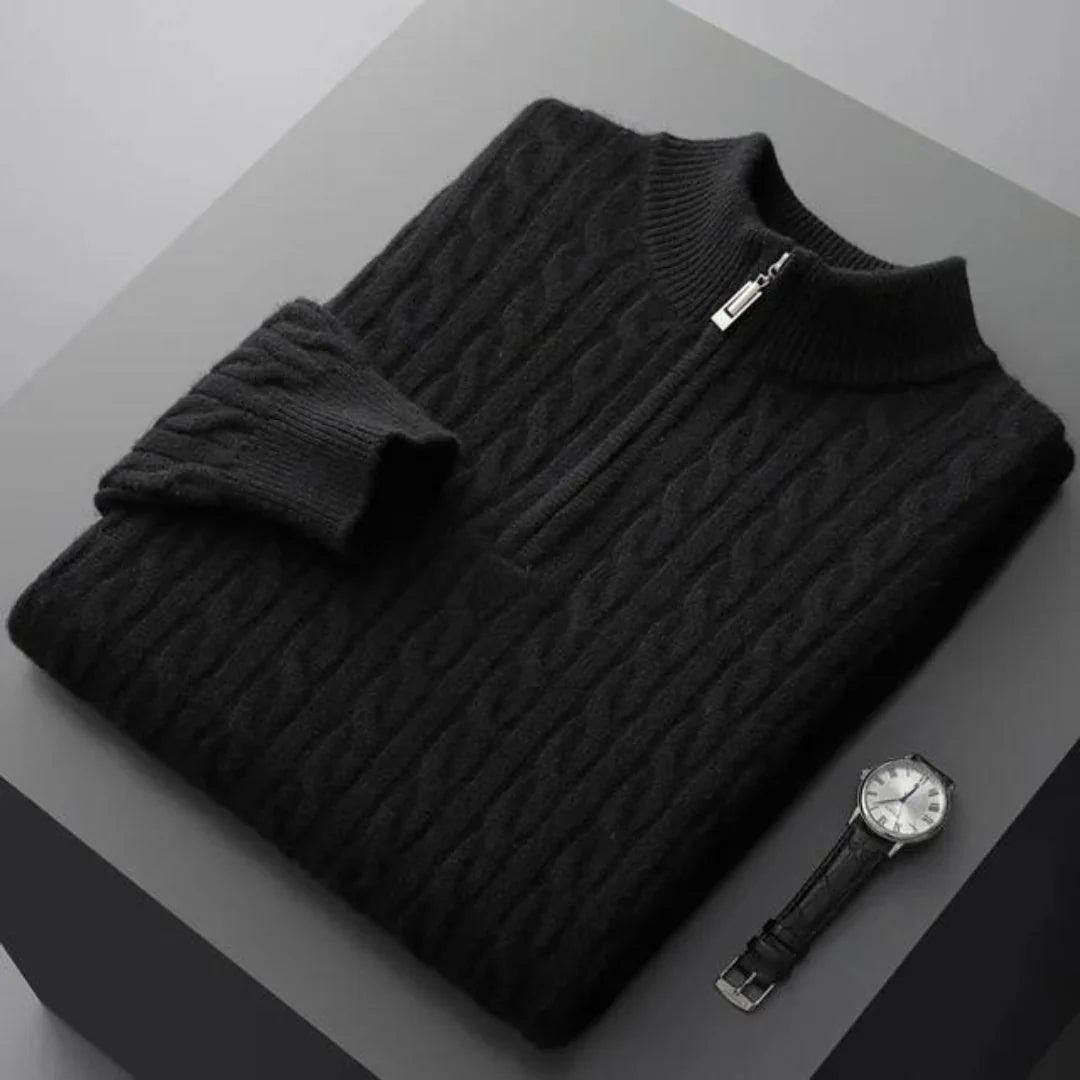 Deneb | Cashmere Woven Half Zip