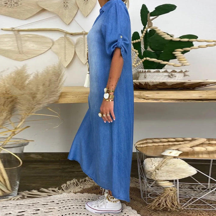Lori | Denim Maxi Dress