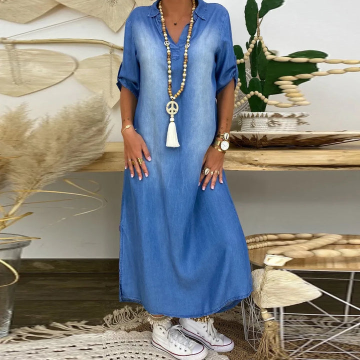 Lori | Denim Maxi Dress