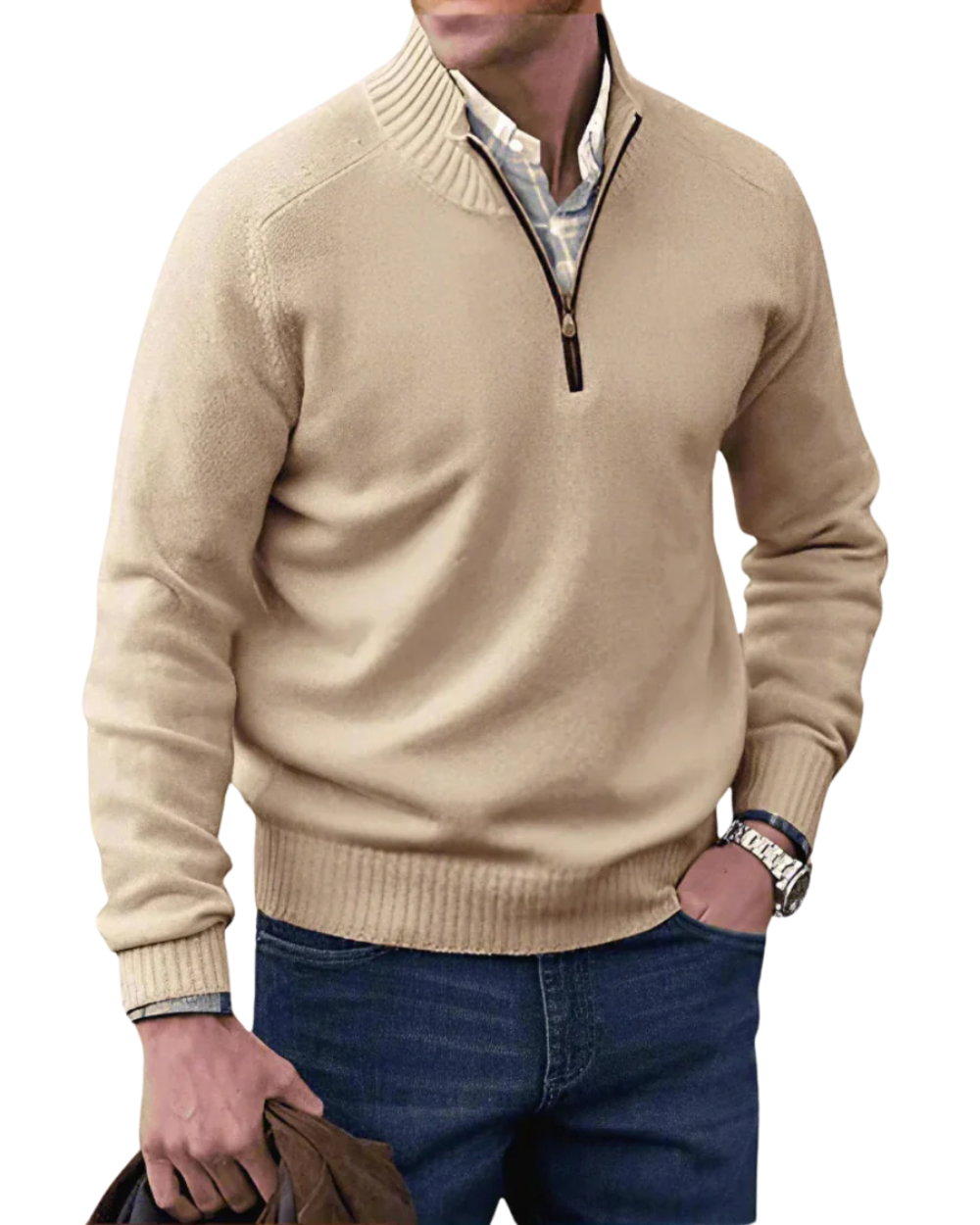 Trevor | Casual Zip Sweater