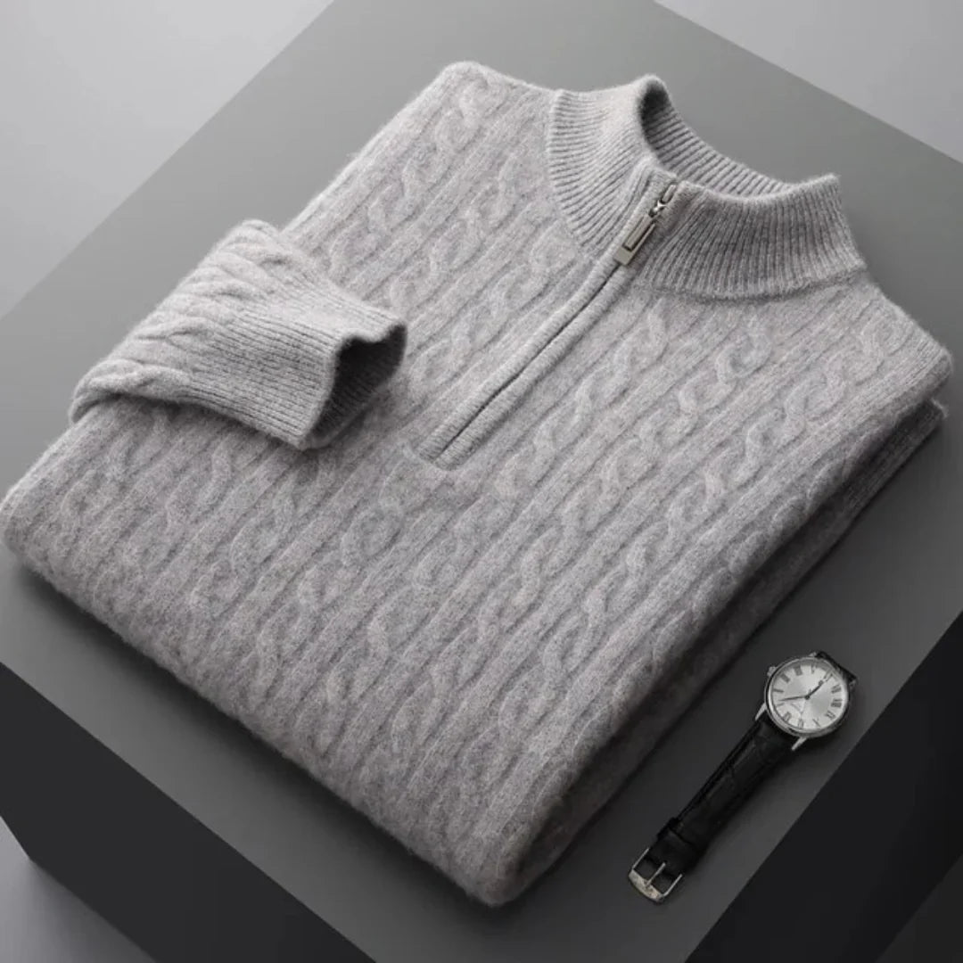 Deneb | Cashmere Woven Half Zip