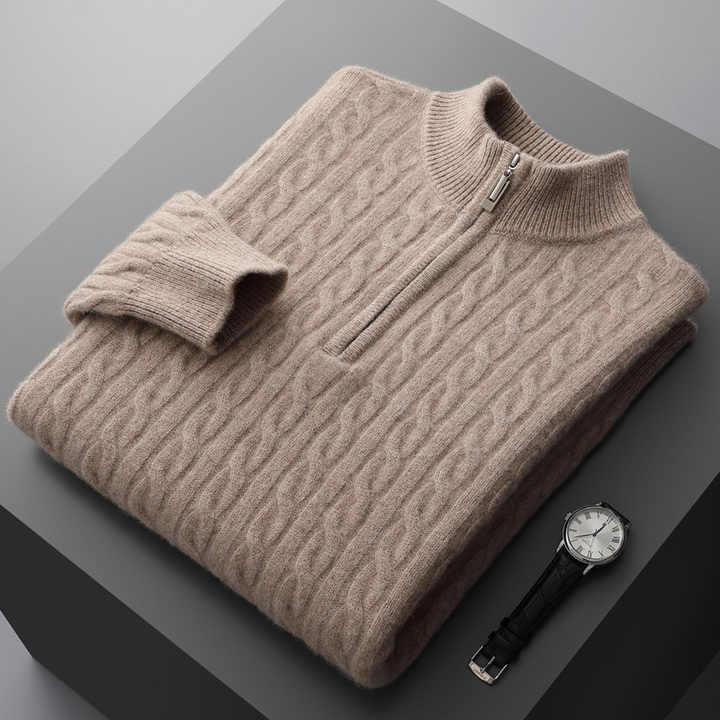 Deneb | Cashmere Woven Half Zip