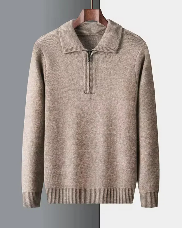 Gstaad | Cashmere Quarter Zip Sweater