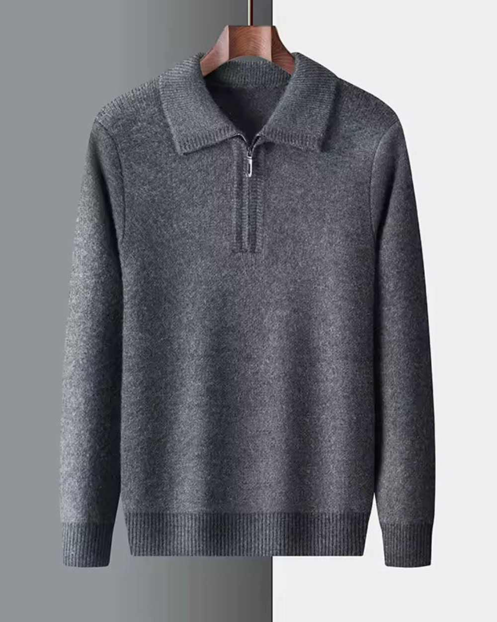 Gstaad | Cashmere Quarter Zip Sweater