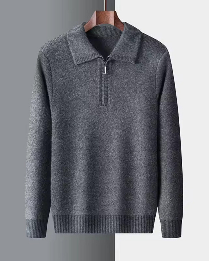Gstaad | Cashmere Quarter Zip Sweater