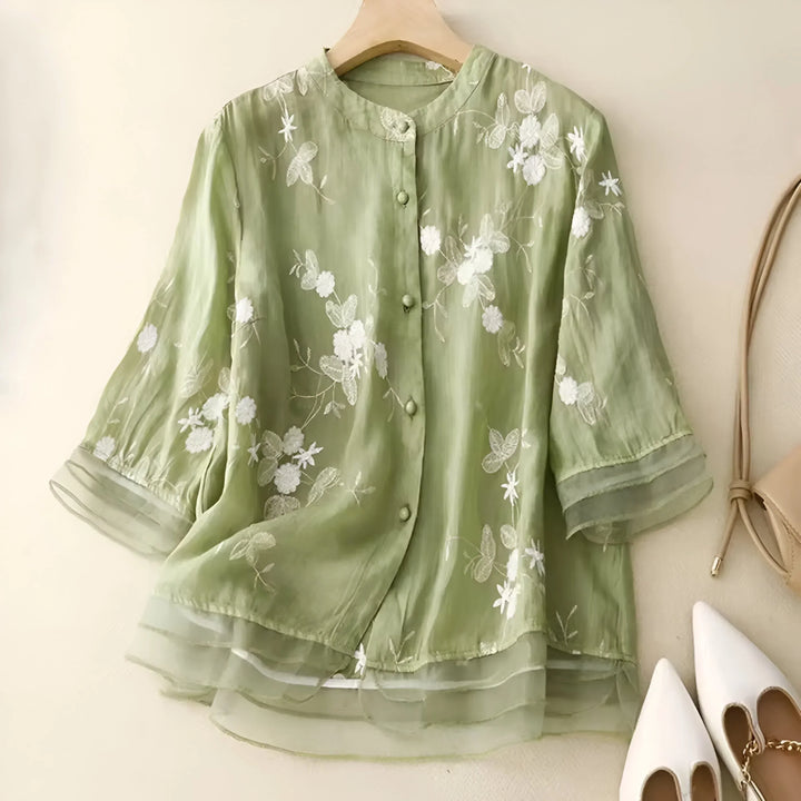 Lucille | Floral Button Up Blouse