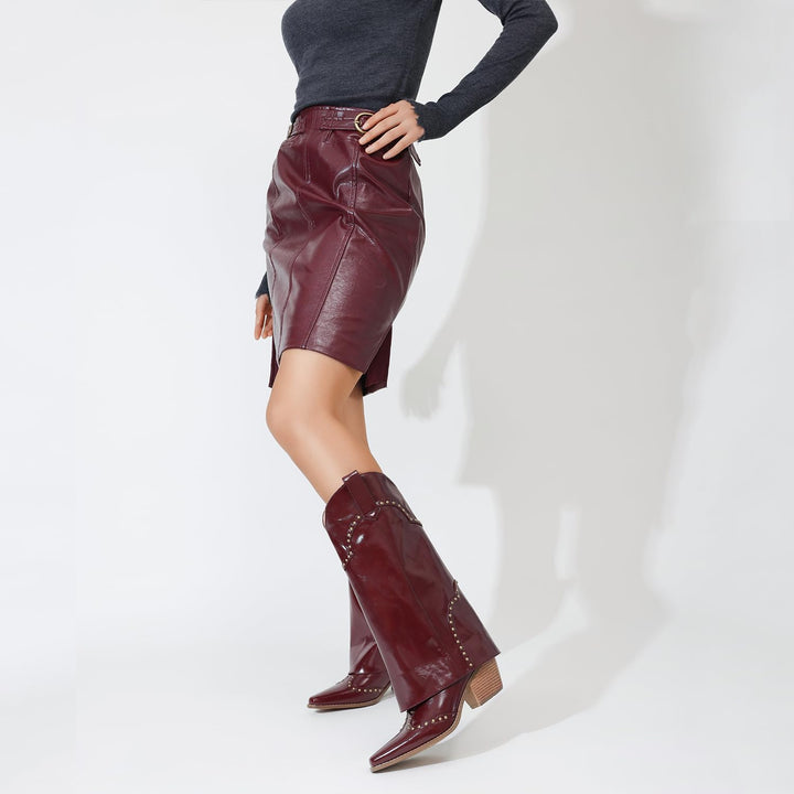 Phoenix | Studded Mid-Calf Cowboy Boots
