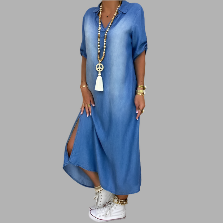 Lori | Denim Maxi Dress