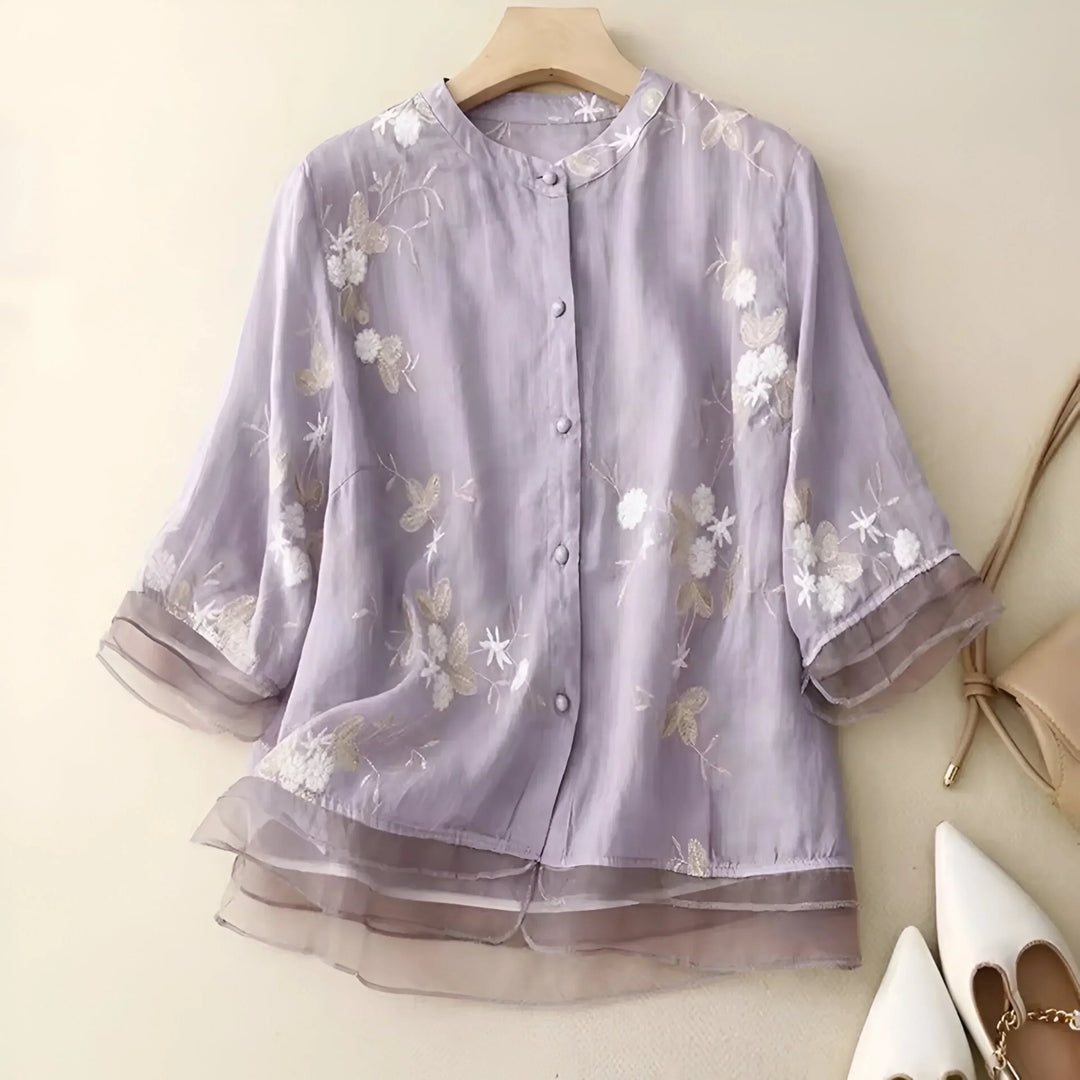 Lucille | Floral Button Up Blouse