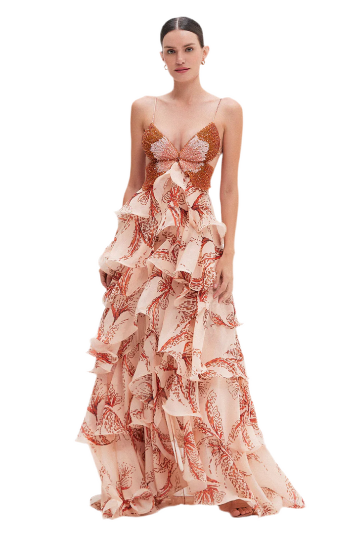 Amal | Ruffle Maxi Dress