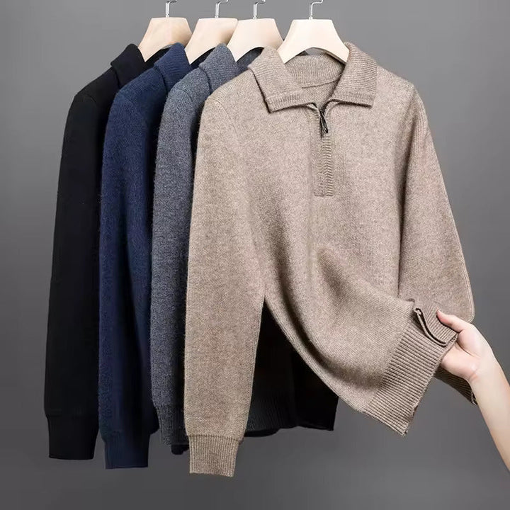 Gstaad | Cashmere Quarter Zip Sweater