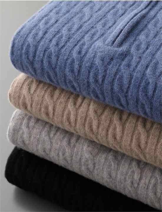 Deneb | Cashmere Woven Half Zip