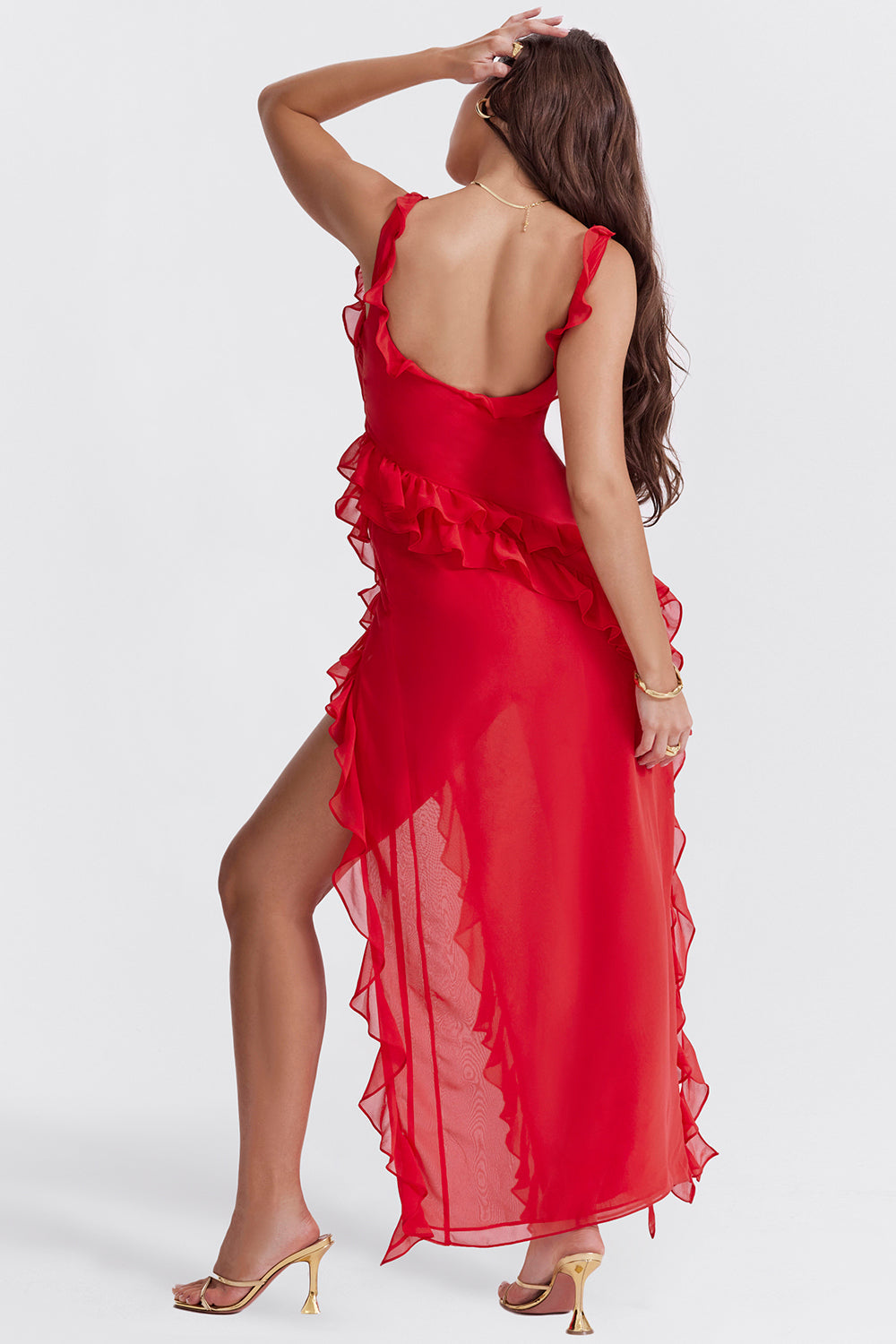 Rhea | Ruffled Maxi Dress