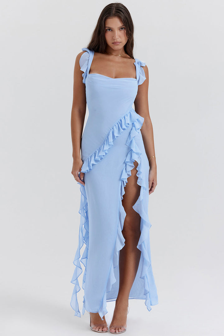 Rhea | Ruffled Maxi Dress